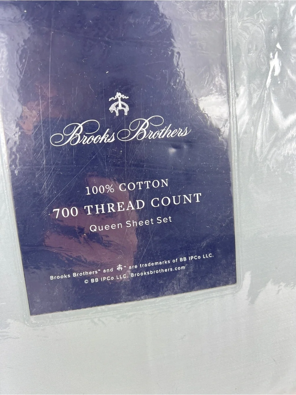 Brooks Brothers Queen Sheet Set Light Bluish Green 700 TC 100% Cotton 4 Pc NEW